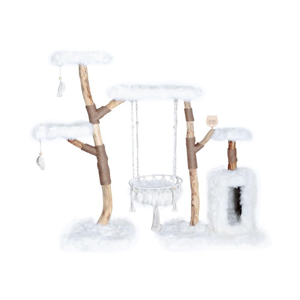 Indoor Cat Climbing Tree with Hammock, Bed & Scratcher