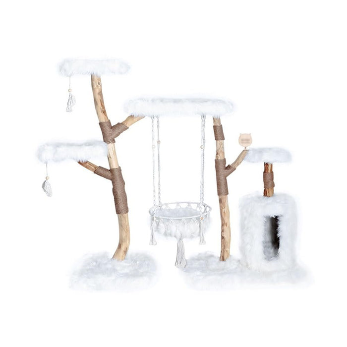 Indoor Cat Climbing Tree with Hammock, Bed & Scratcher