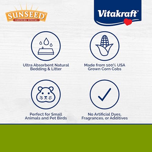 Sunseed Natural Corn Cob Bedding & Litter for Small Pets