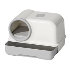 Enclosed Splash-Proof Cat Litter Box with Lid & Scoop