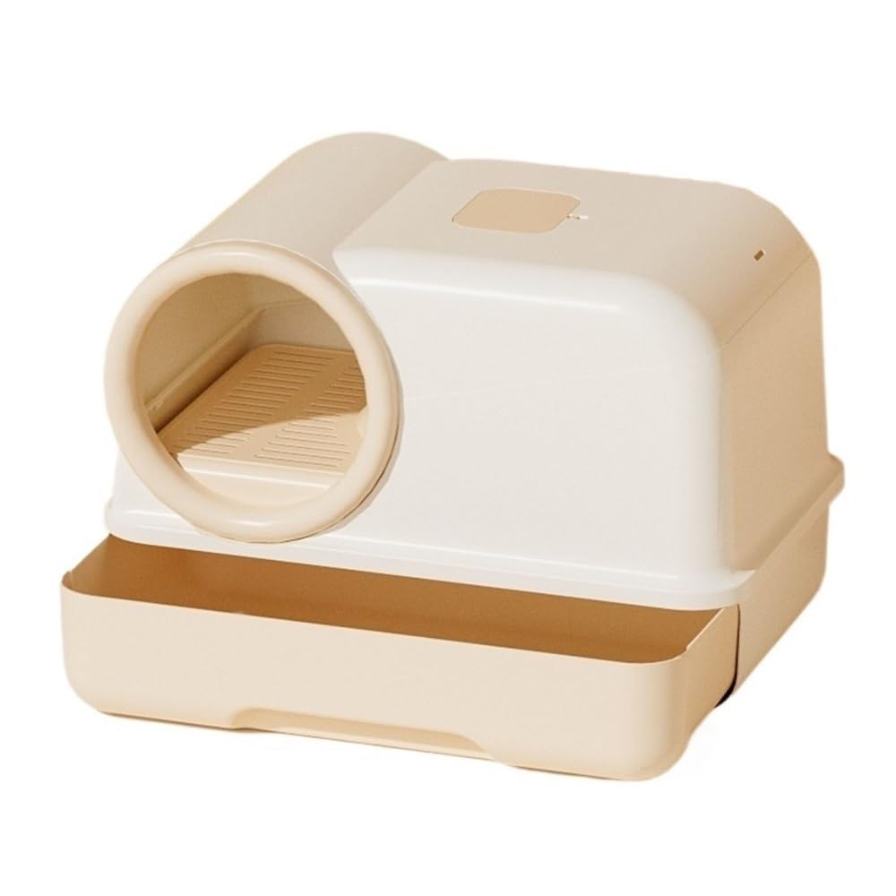 Enclosed Splash-Proof Cat Litter Box with Lid & Scoop