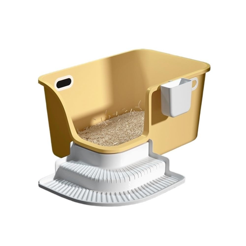 Large High-Sided Leakproof Cat Litter Box with Scoop