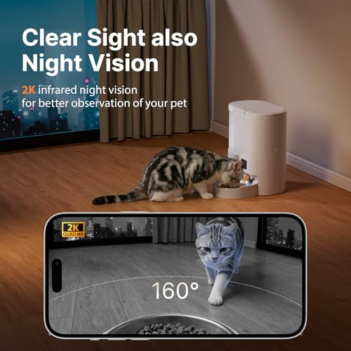 2-in-1 Smart Cat Feeder with 2K Camera & Water Dispenser