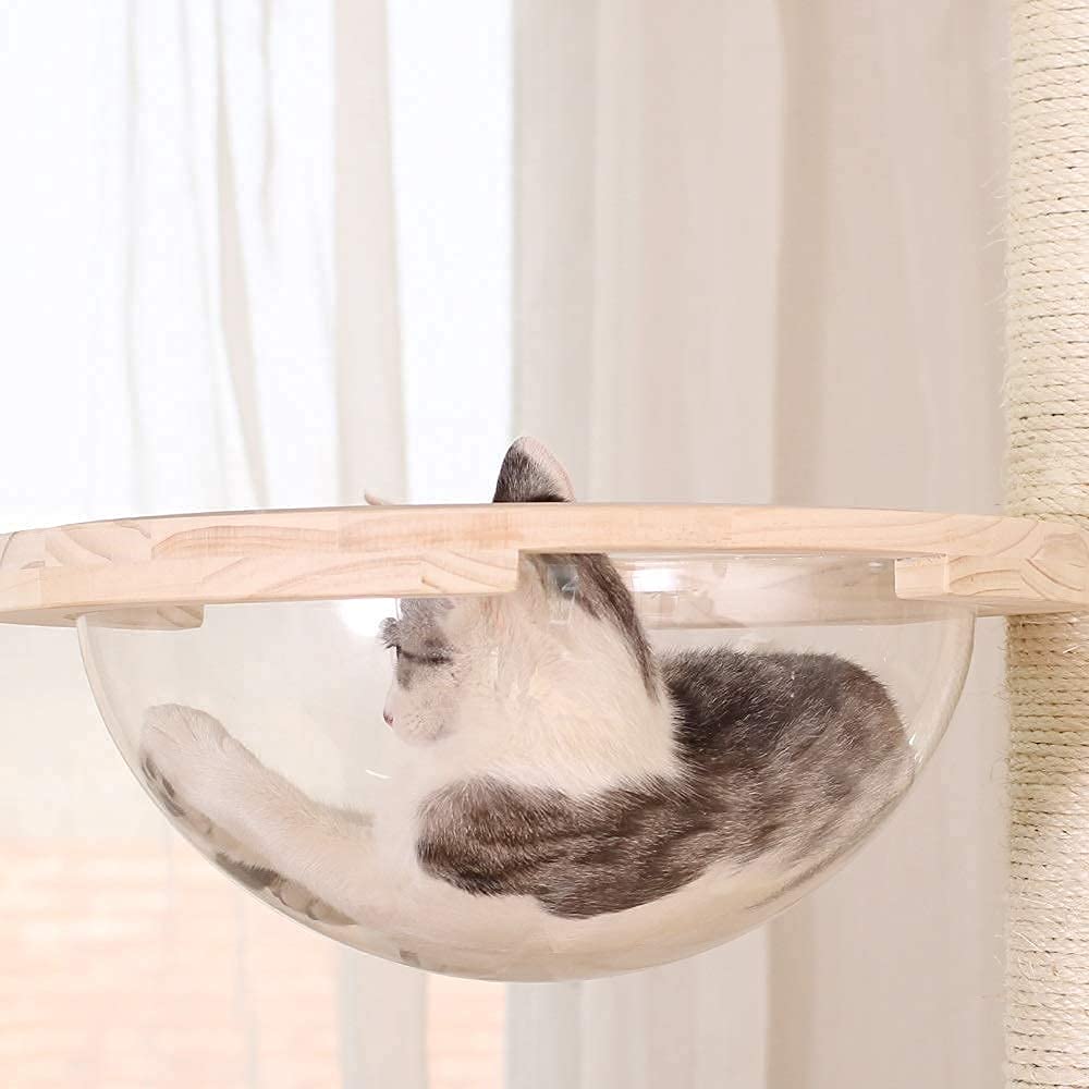 BAoce Solid Wood Cat Tree with Climbing Frame & House