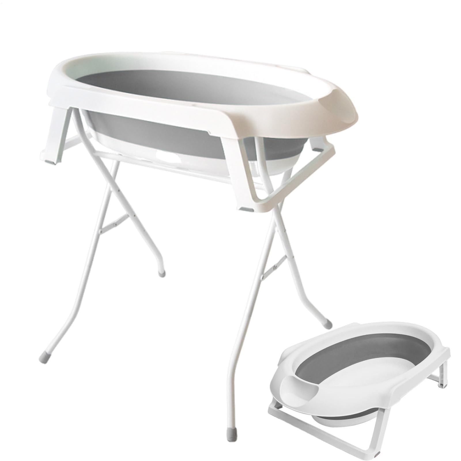 2-in-1 Foldable Elevated Dog Bathtub & Grooming Station