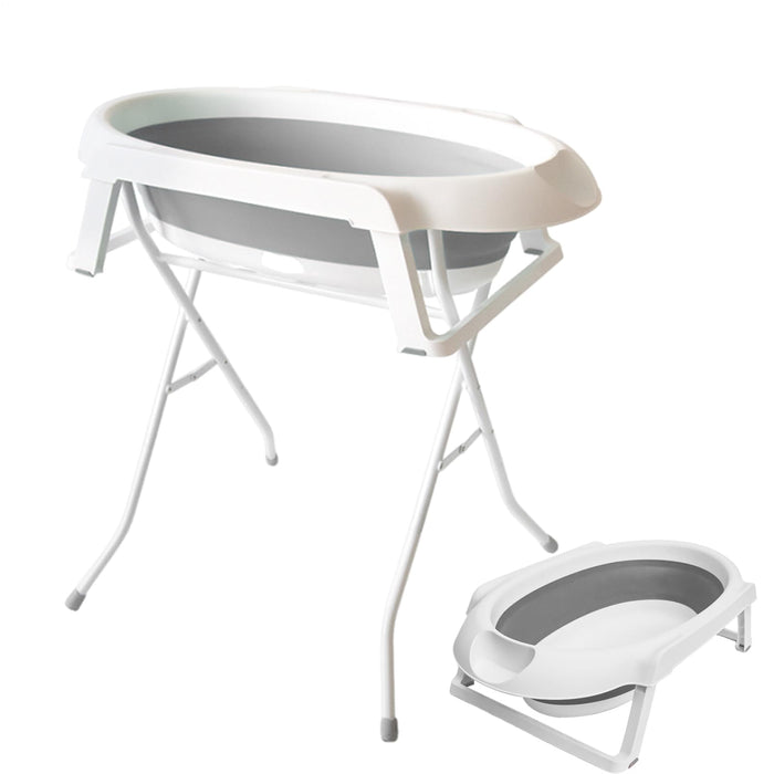 2-in-1 Foldable Elevated Dog Bathtub & Grooming Station