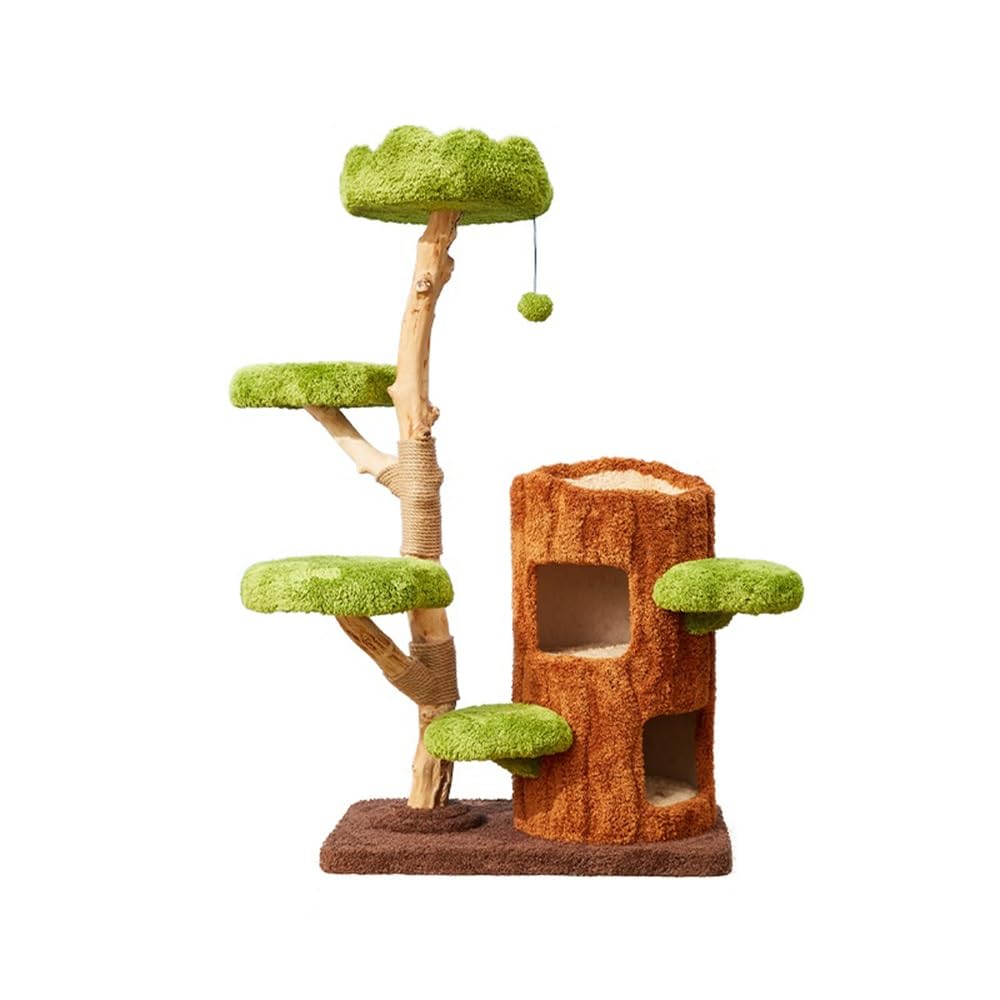 Multi-Level Cat Tower with Scratching Post, Nest & Toys