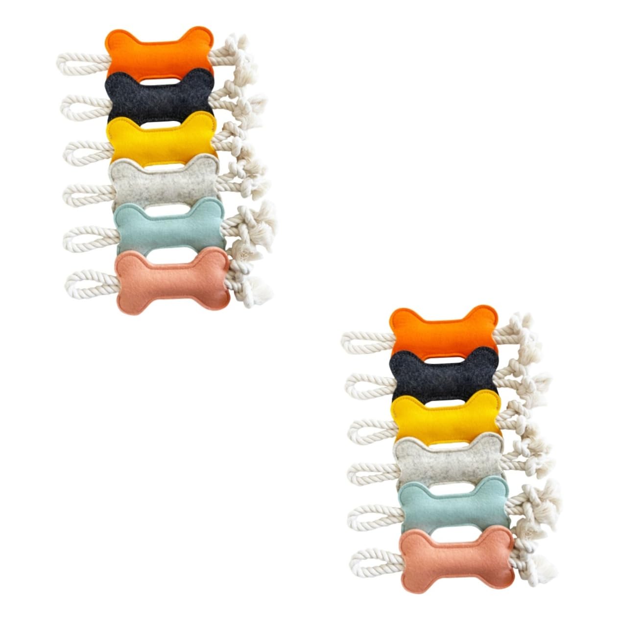 FRCOLOR 12-Piece Squeaky Chew Bone Toys for Dogs