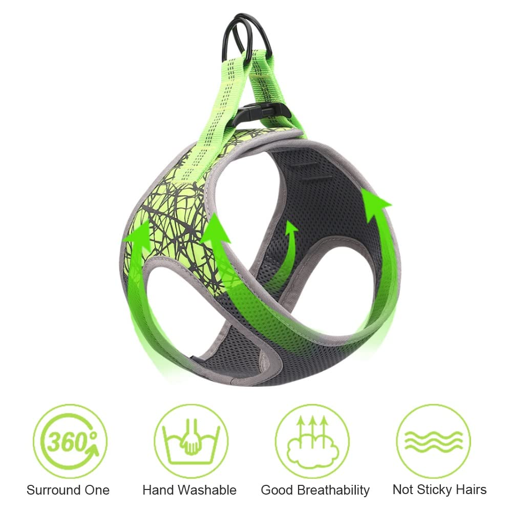 Reflective No-Pull Nylon Harness for Small Dogs