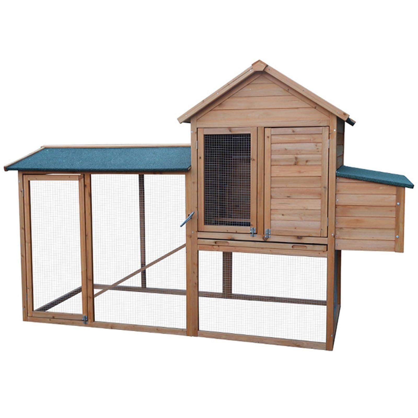 TXGJWRA Large Wooden Rabbit Hutch with Removable Tray & Run