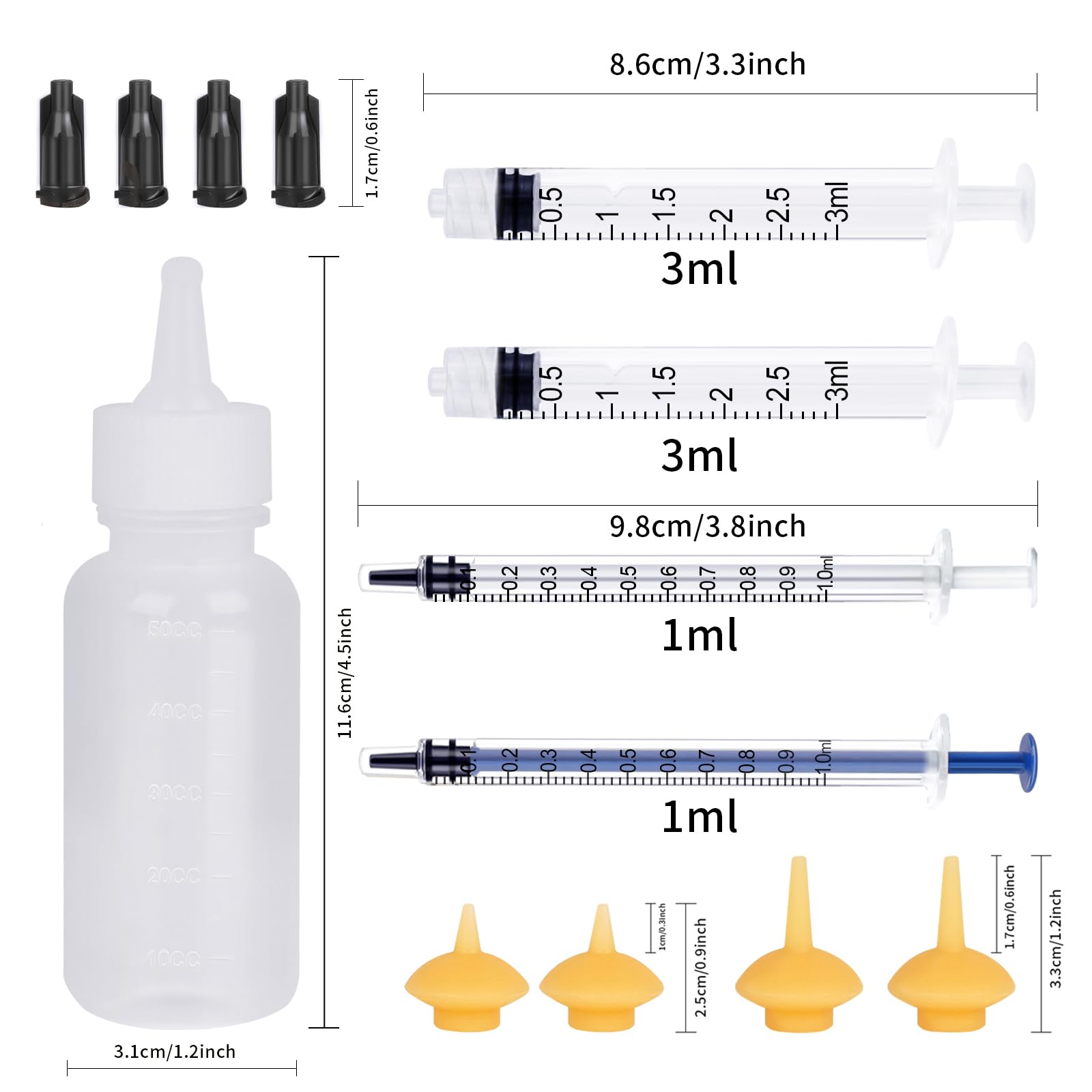 Xuanda Feeding Bottle & Syringe Kit for Small Pets