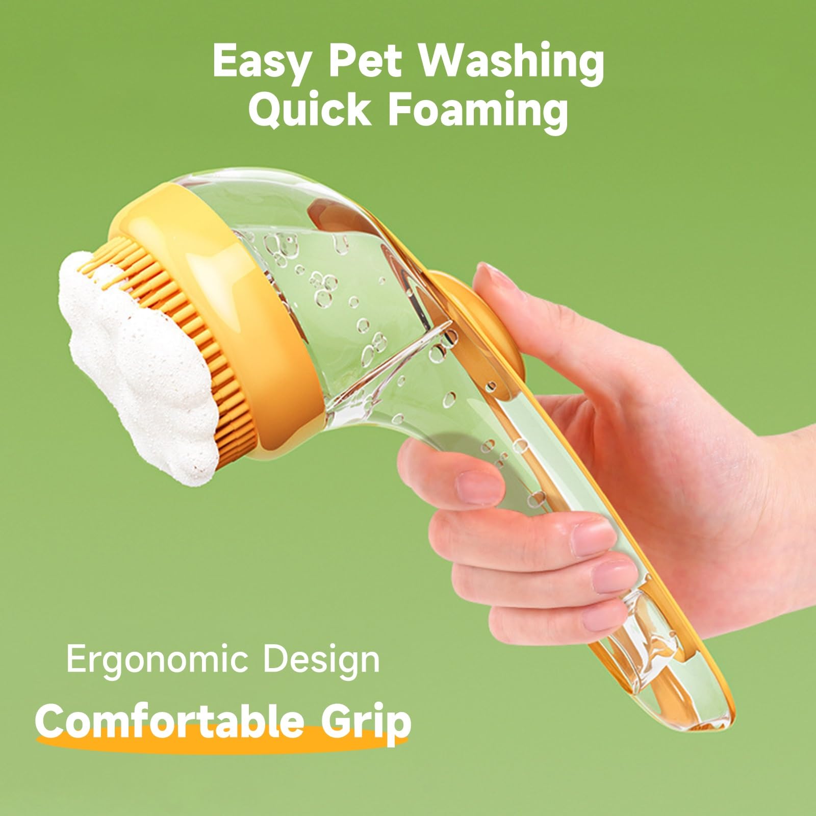 2-Pack Dog Shampoo & Massage Bath Brushes for Grooming