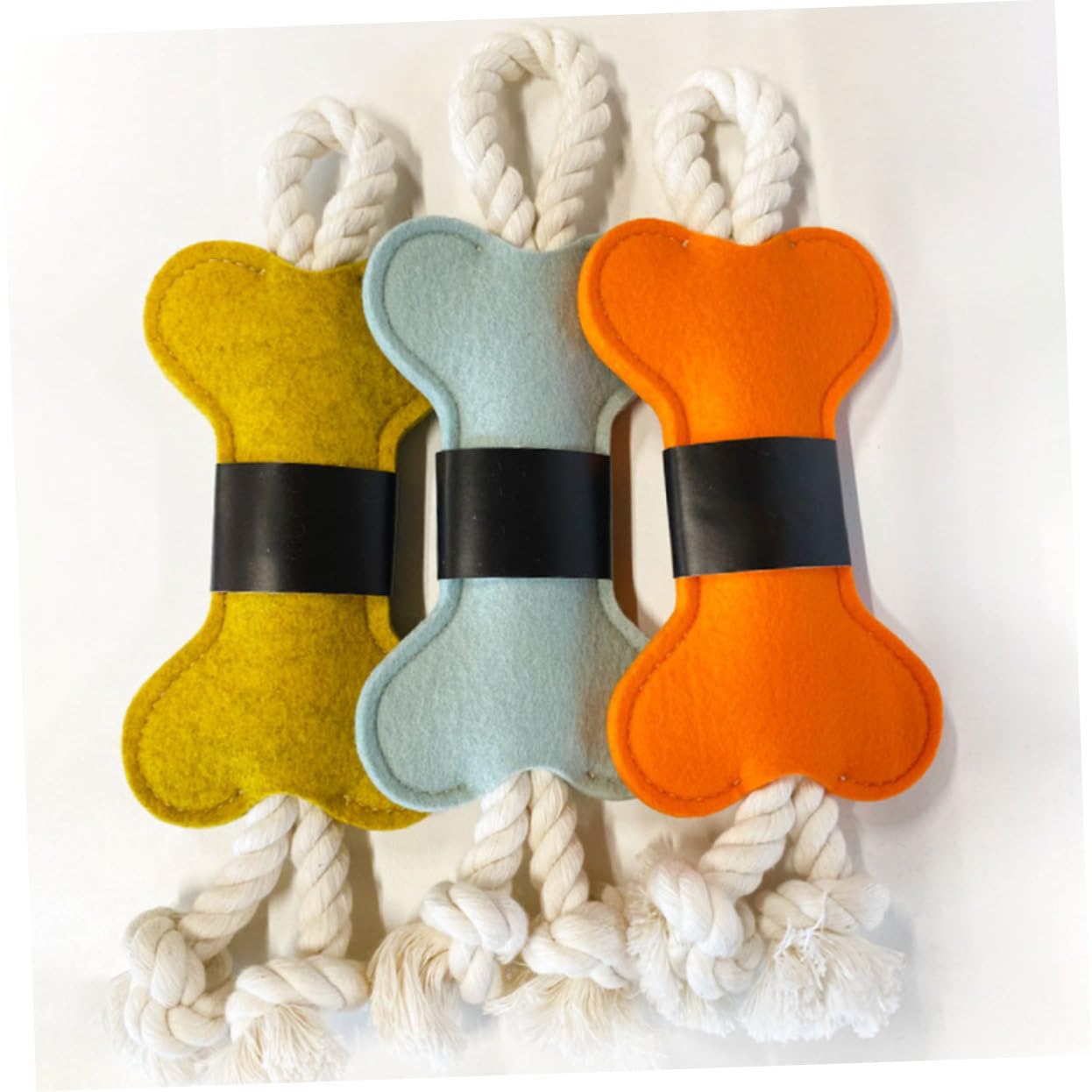 FRCOLOR 12-Piece Squeaky Chew Bone Toys for Dogs
