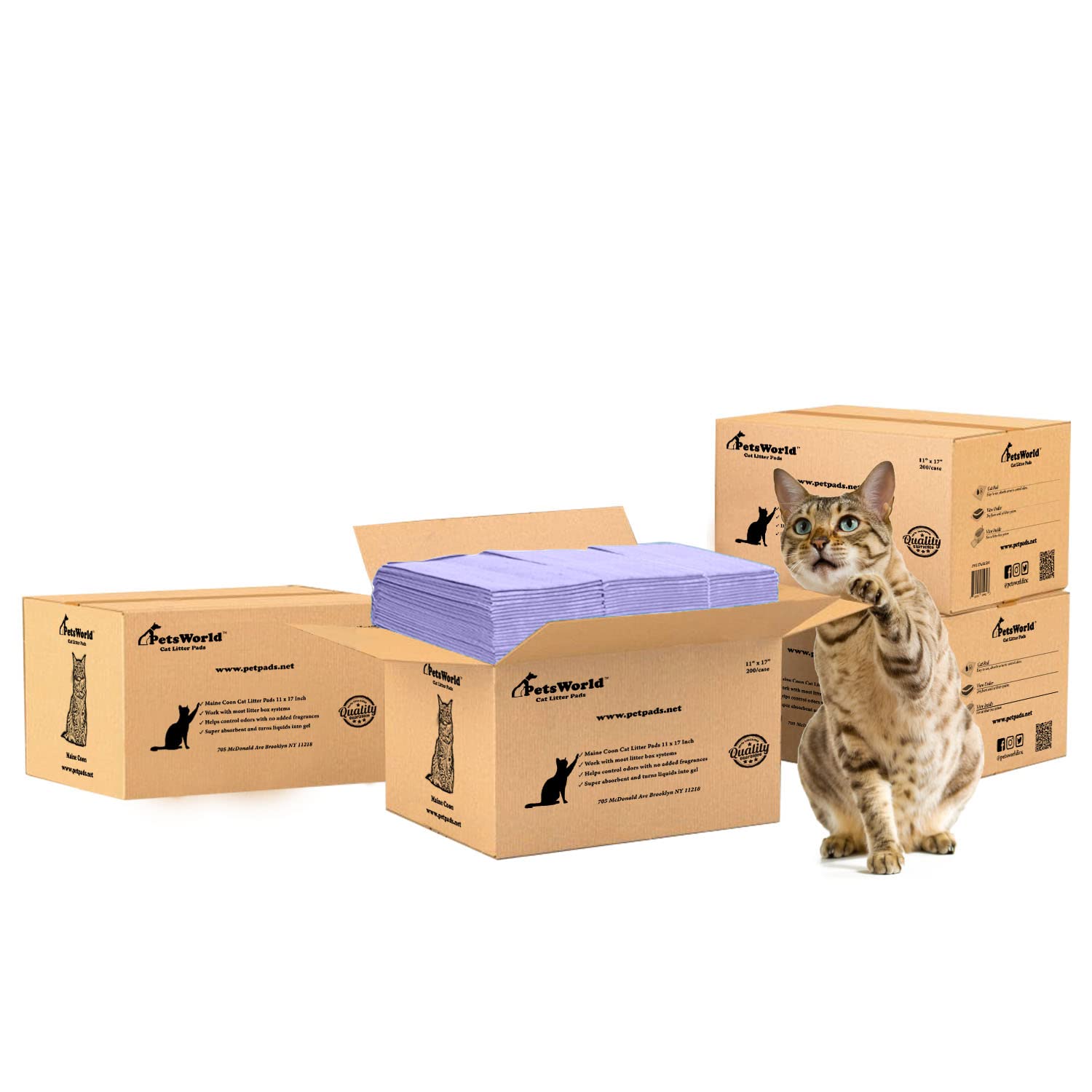 PETSWORLD Cat Pad Refills for Breeze Litter Systems