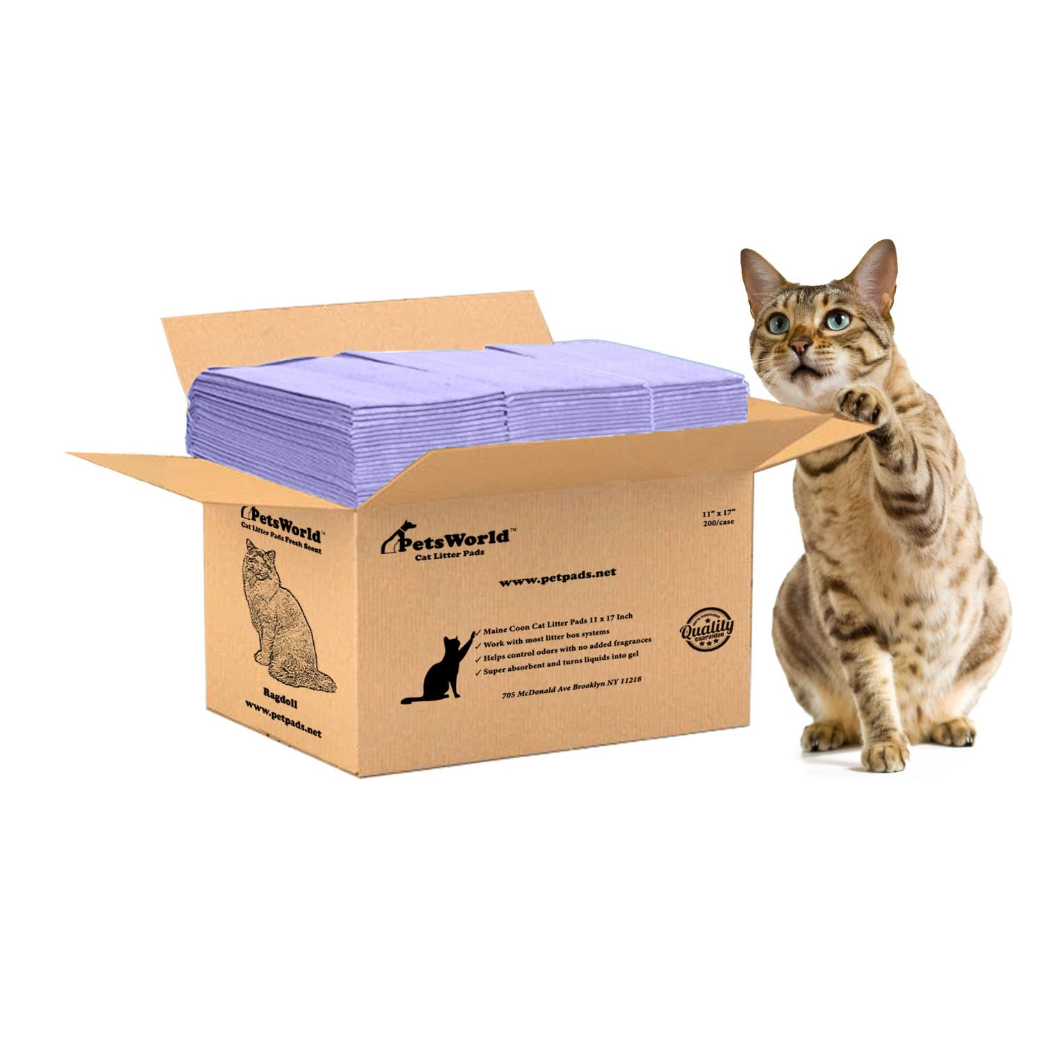 PETSWORLD Cat Pad Refills for Breeze Litter Systems