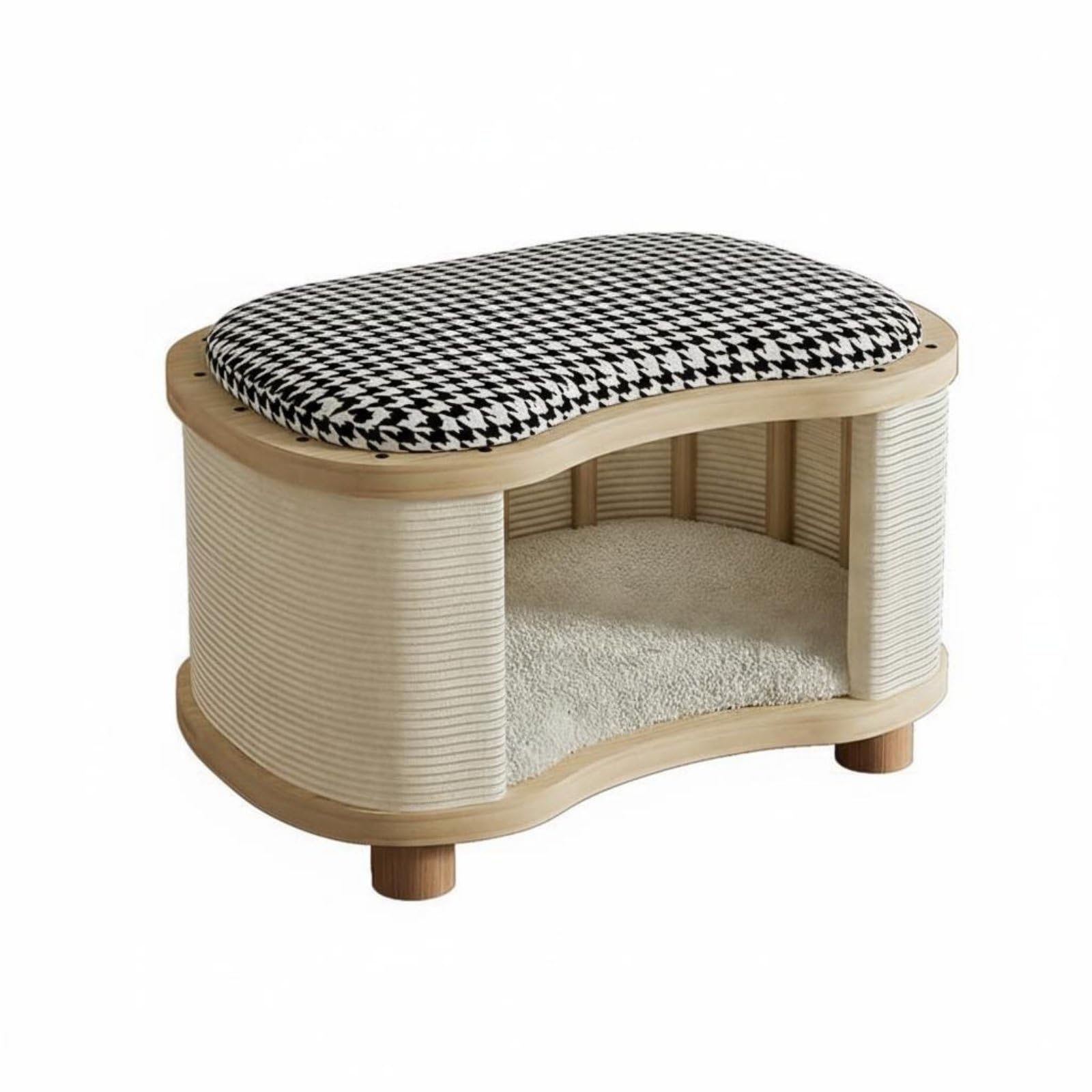 KiBcsLic Foldable Insulated Indoor Cat Tent Bed
