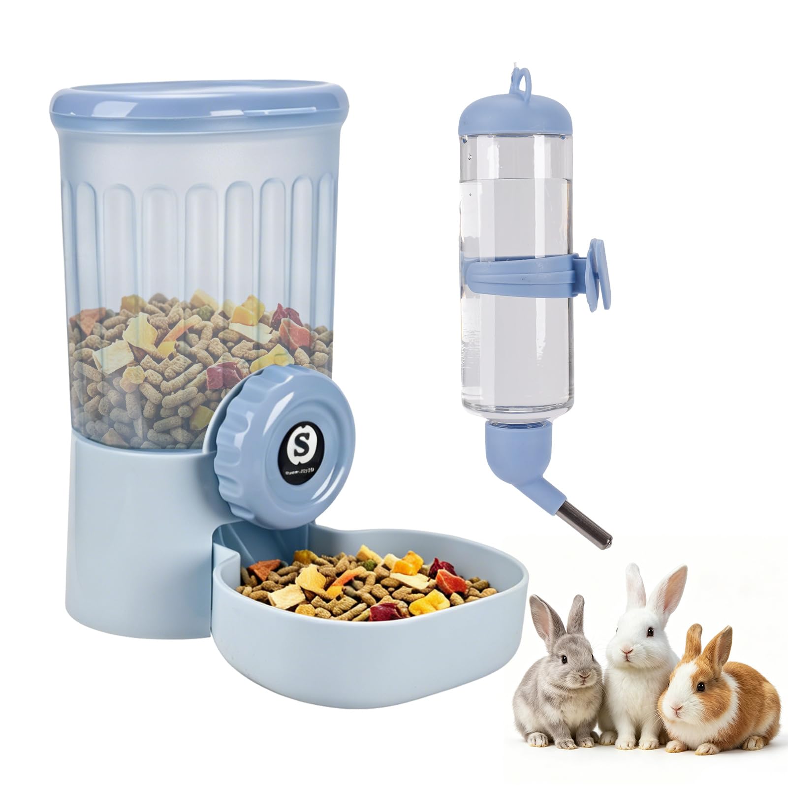 Sopffy 2-Pack Metal Hay Feeders for Rabbits & Guinea Pigs