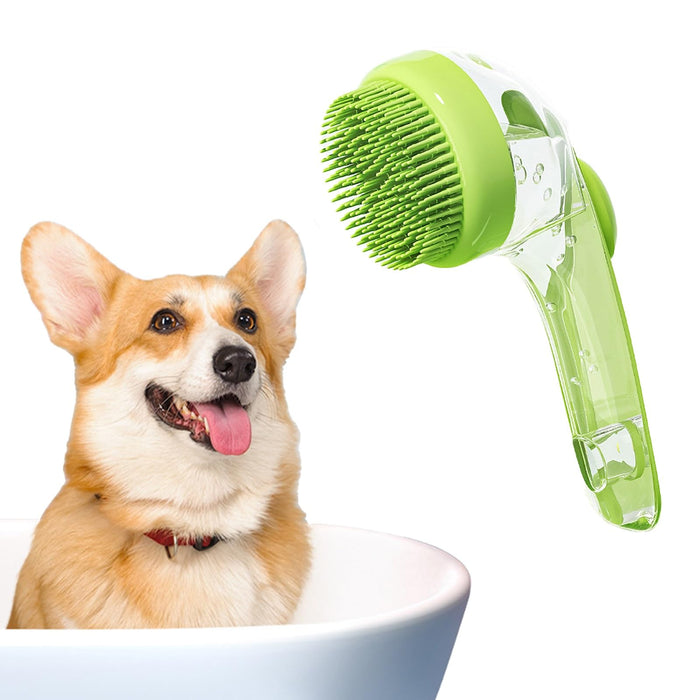 2-Pack Dog Shampoo & Massage Bath Brushes for Grooming