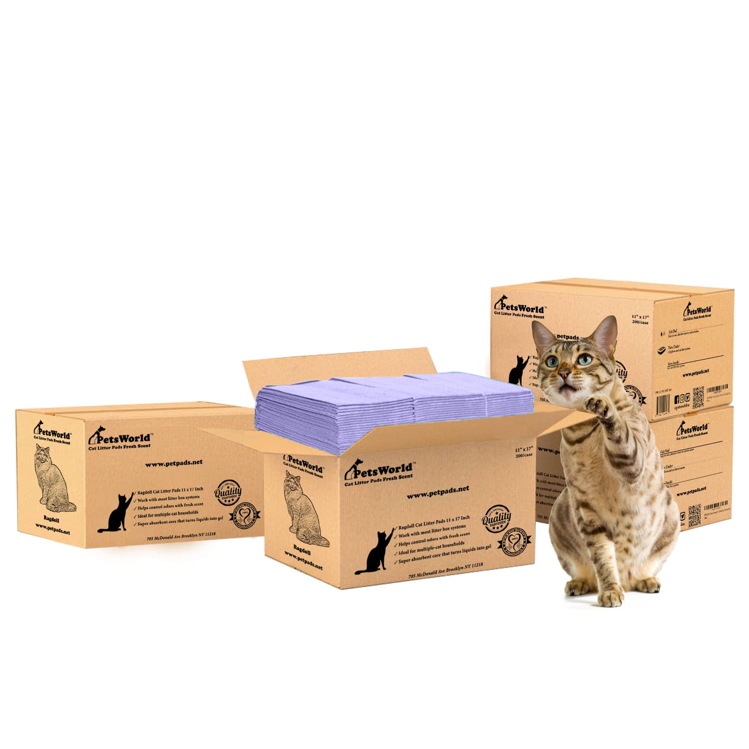 PETSWORLD Cat Pad Refills for Breeze Litter Systems