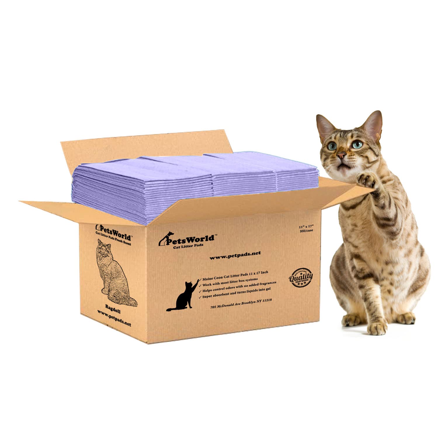 PETSWORLD Cat Pad Refills for Breeze Litter Systems