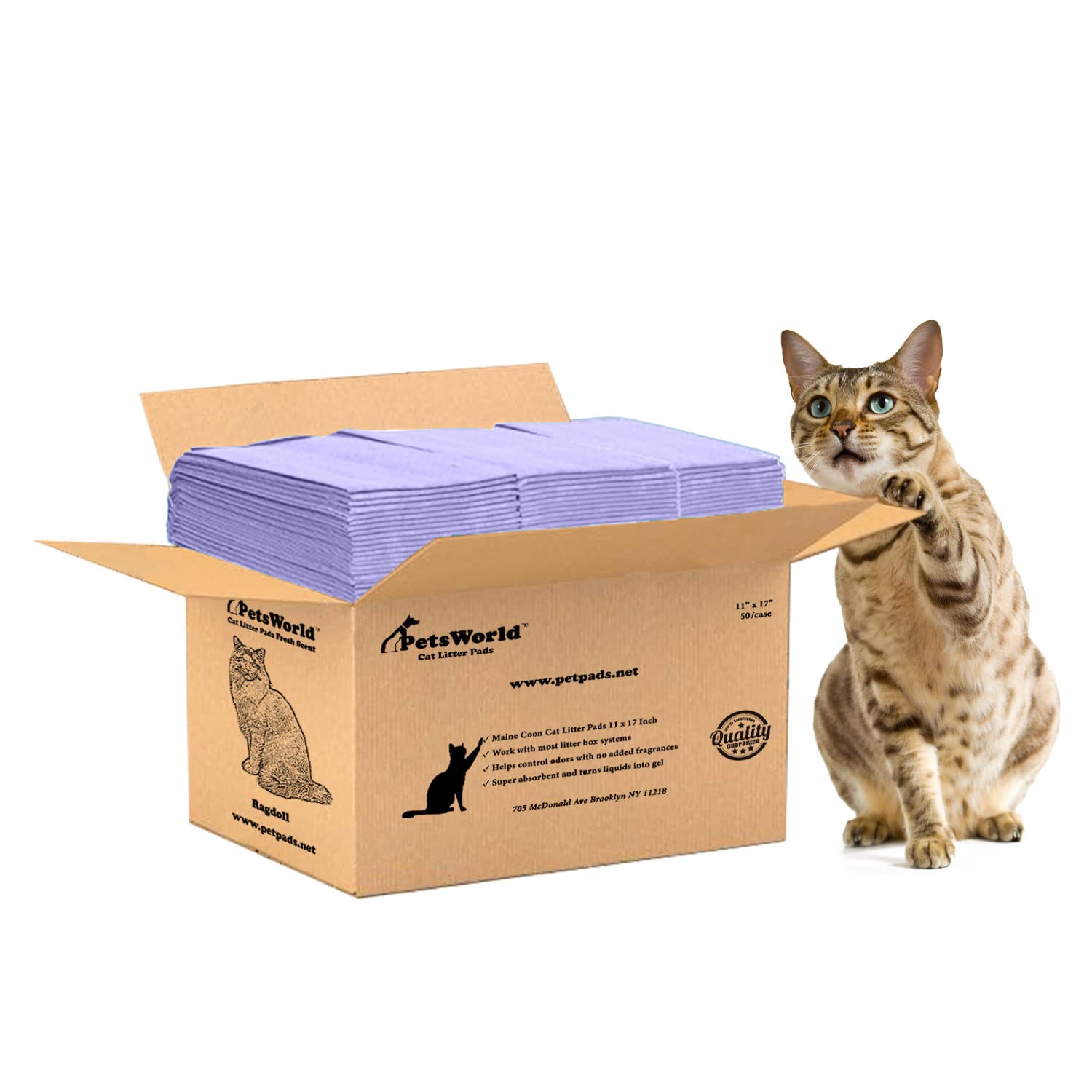 PETSWORLD Cat Pad Refills for Breeze Litter Systems