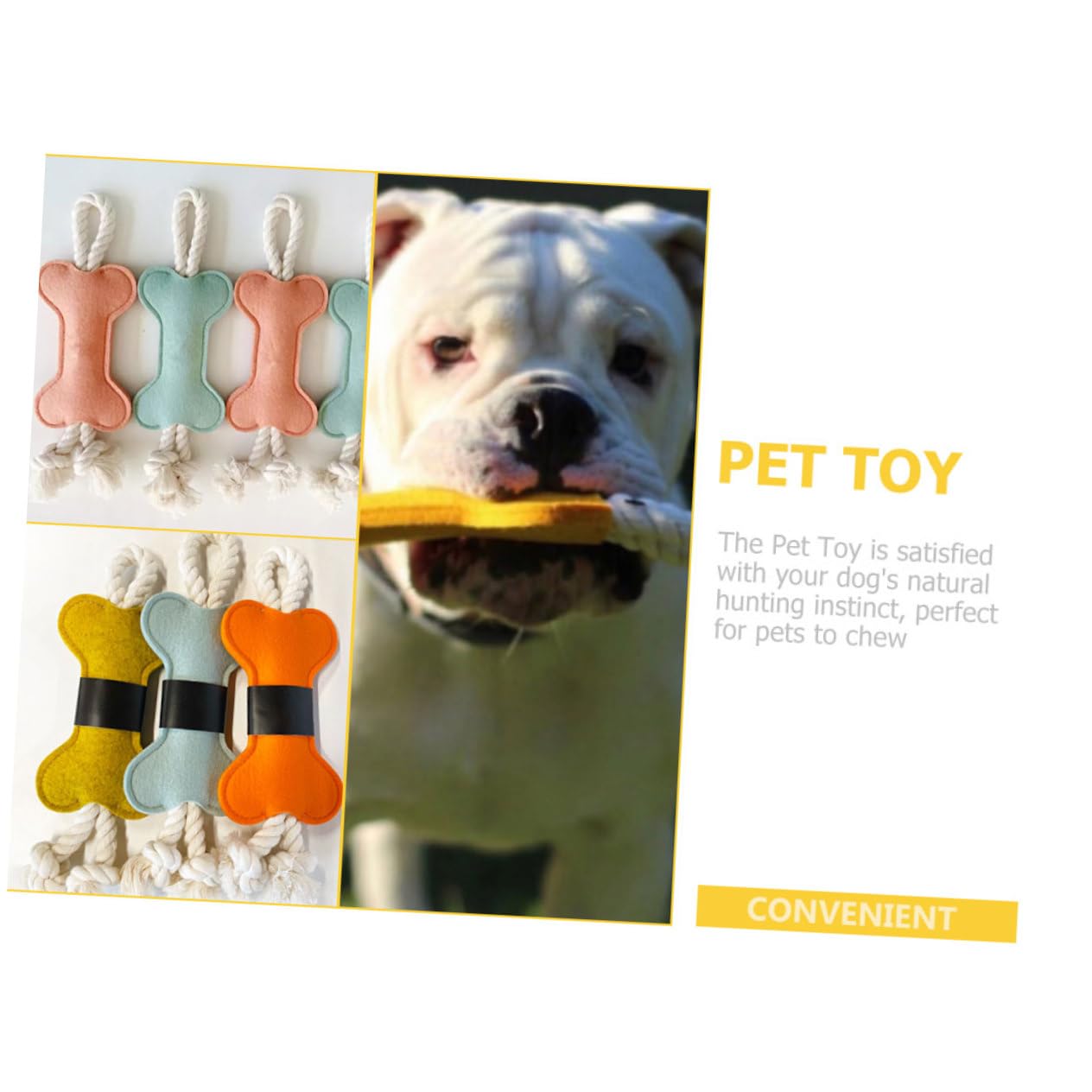 FRCOLOR 12-Piece Squeaky Chew Bone Toys for Dogs
