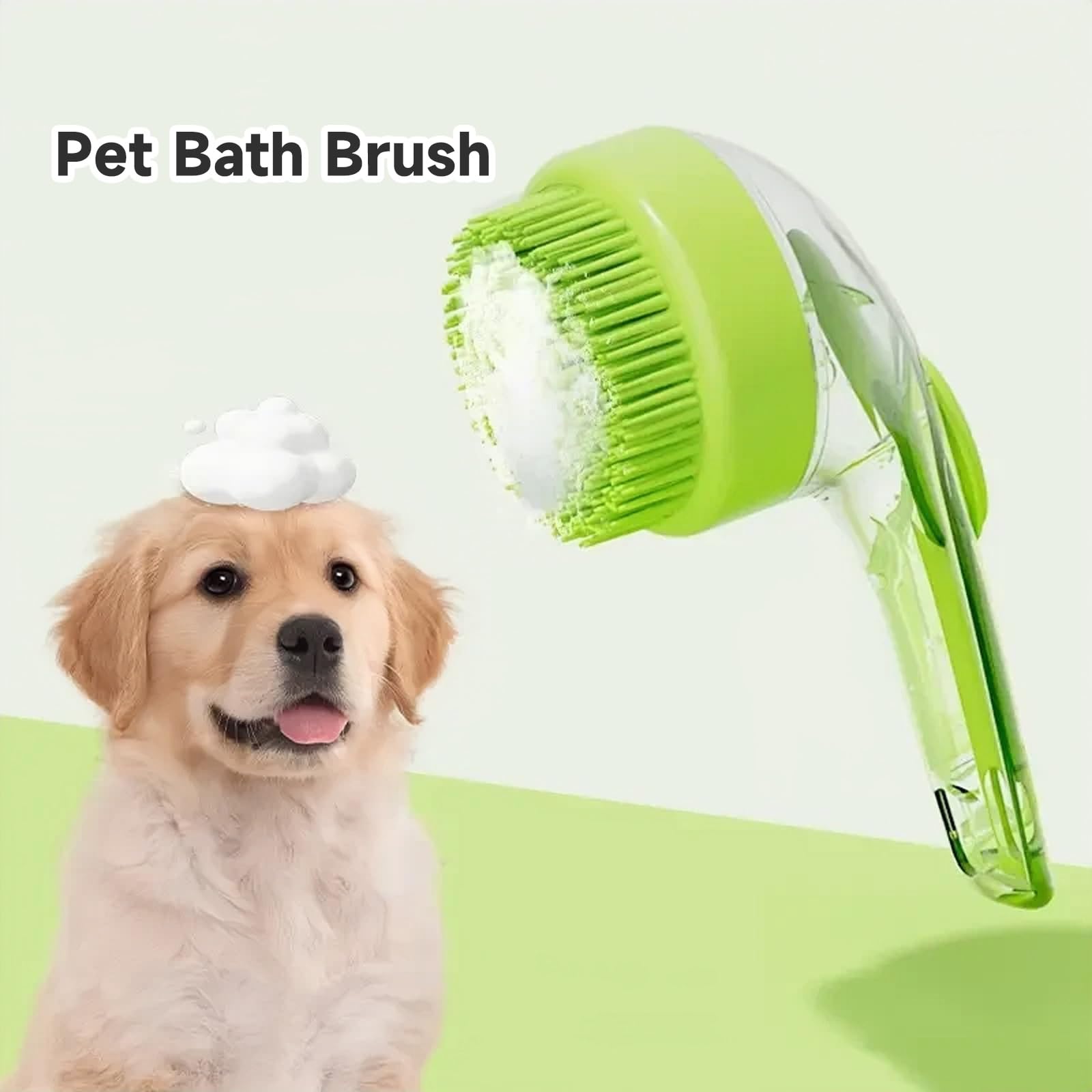 2-Pack Dog Shampoo & Massage Bath Brushes for Grooming