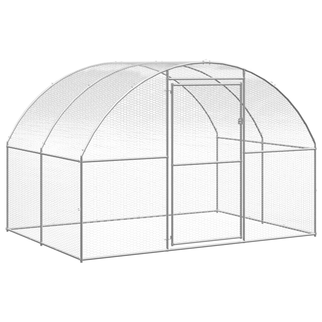 Kalmrek Galvanized Steel Chicken Coop with Covered Run