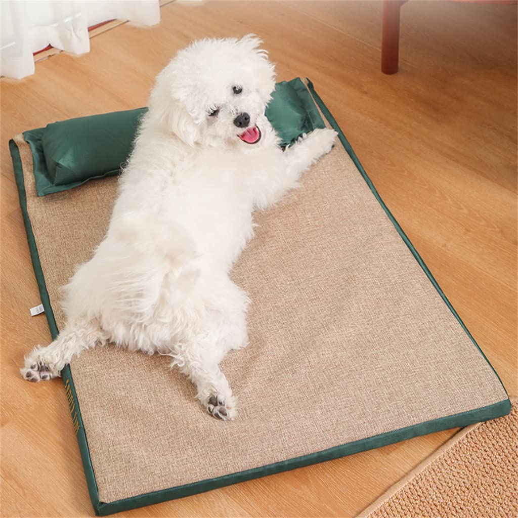 Four-Season Cooling Dog Bed & Sleeping Mat, 98 x 66 cm