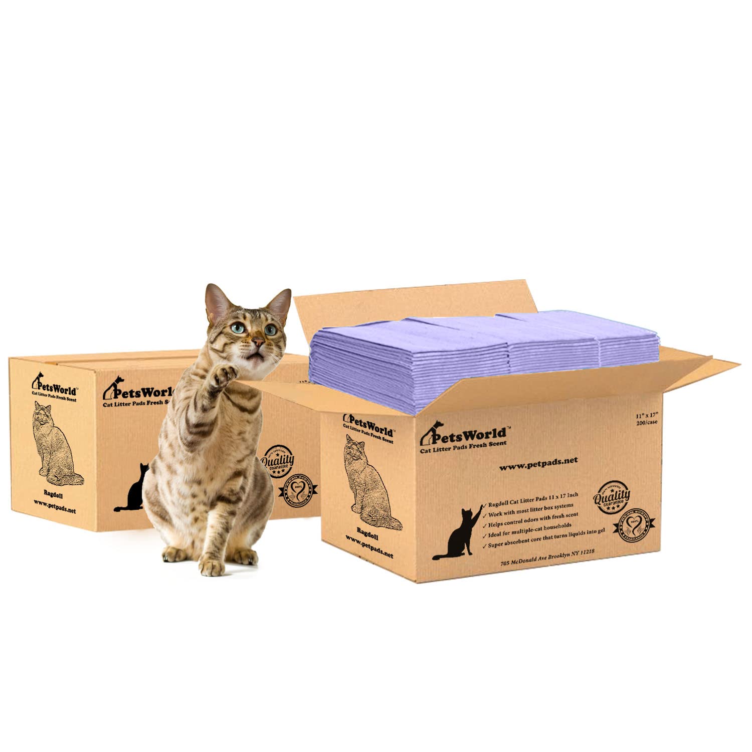 PETSWORLD Cat Pad Refills for Breeze Litter Systems