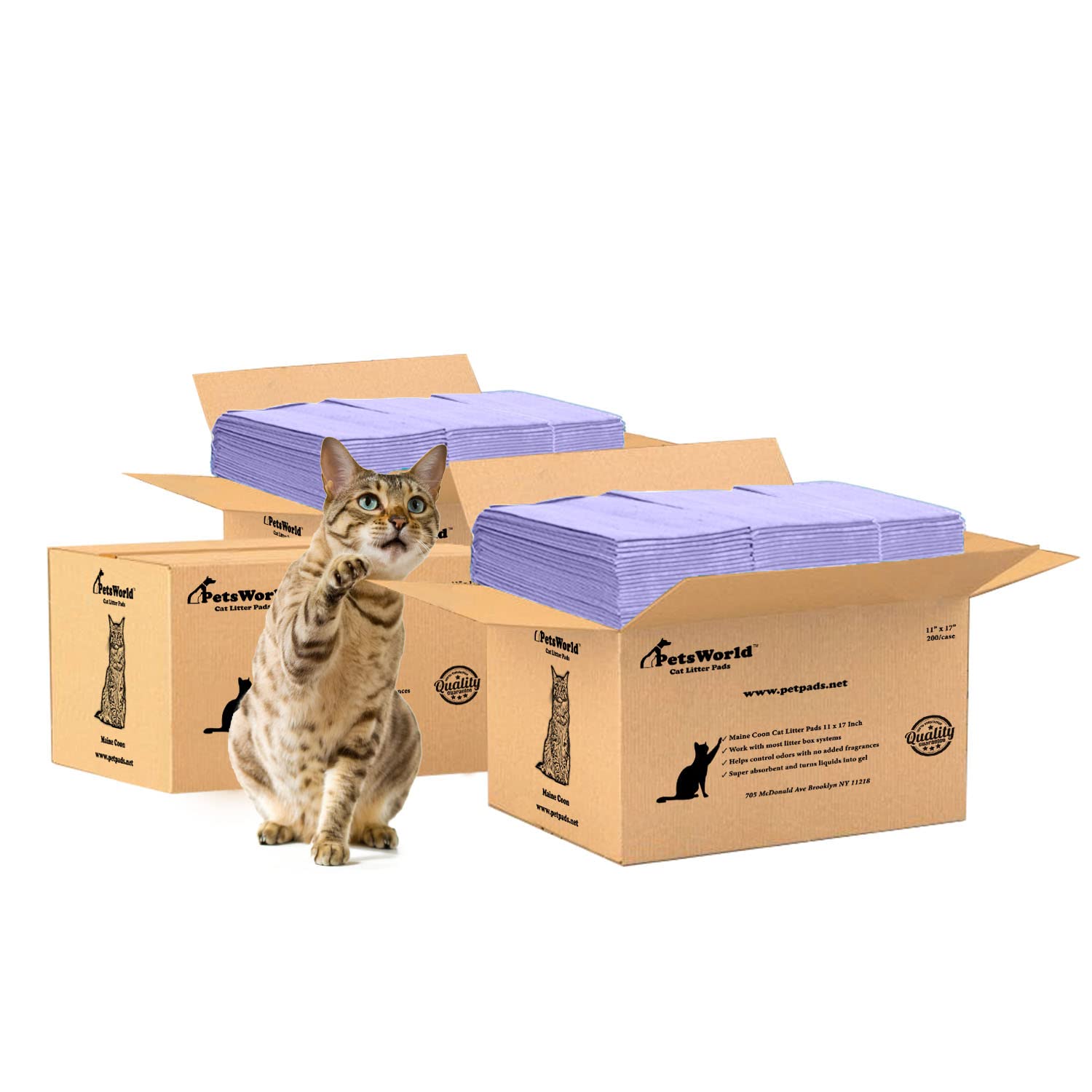 PETSWORLD Cat Pad Refills for Breeze Litter Systems