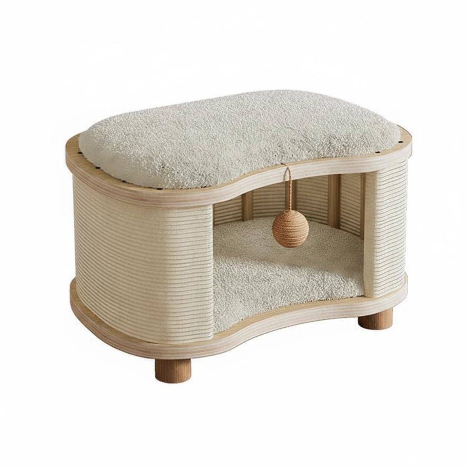 KiBcsLic Foldable Insulated Indoor Cat Tent Bed