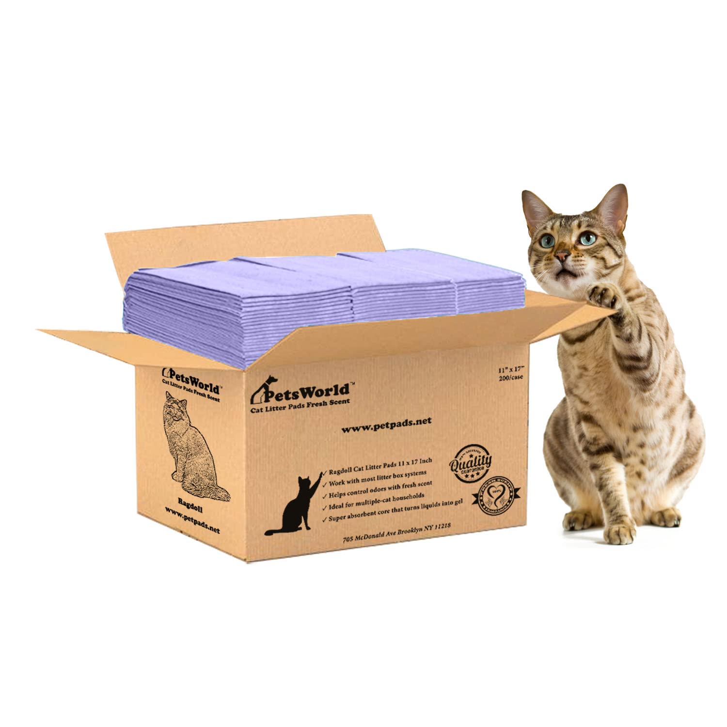 PETSWORLD Cat Pad Refills for Breeze Litter Systems