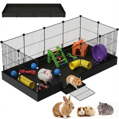 SNAAT Expandable Guinea Pig Playpen with Waterproof Liner
