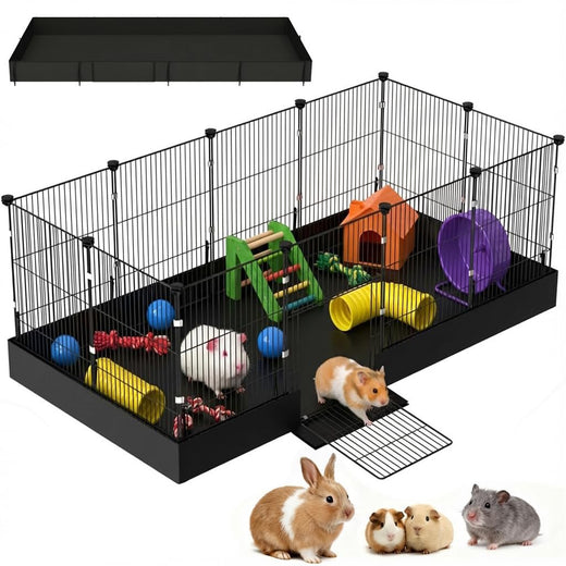 SNAAT Expandable Guinea Pig Playpen with Waterproof Liner