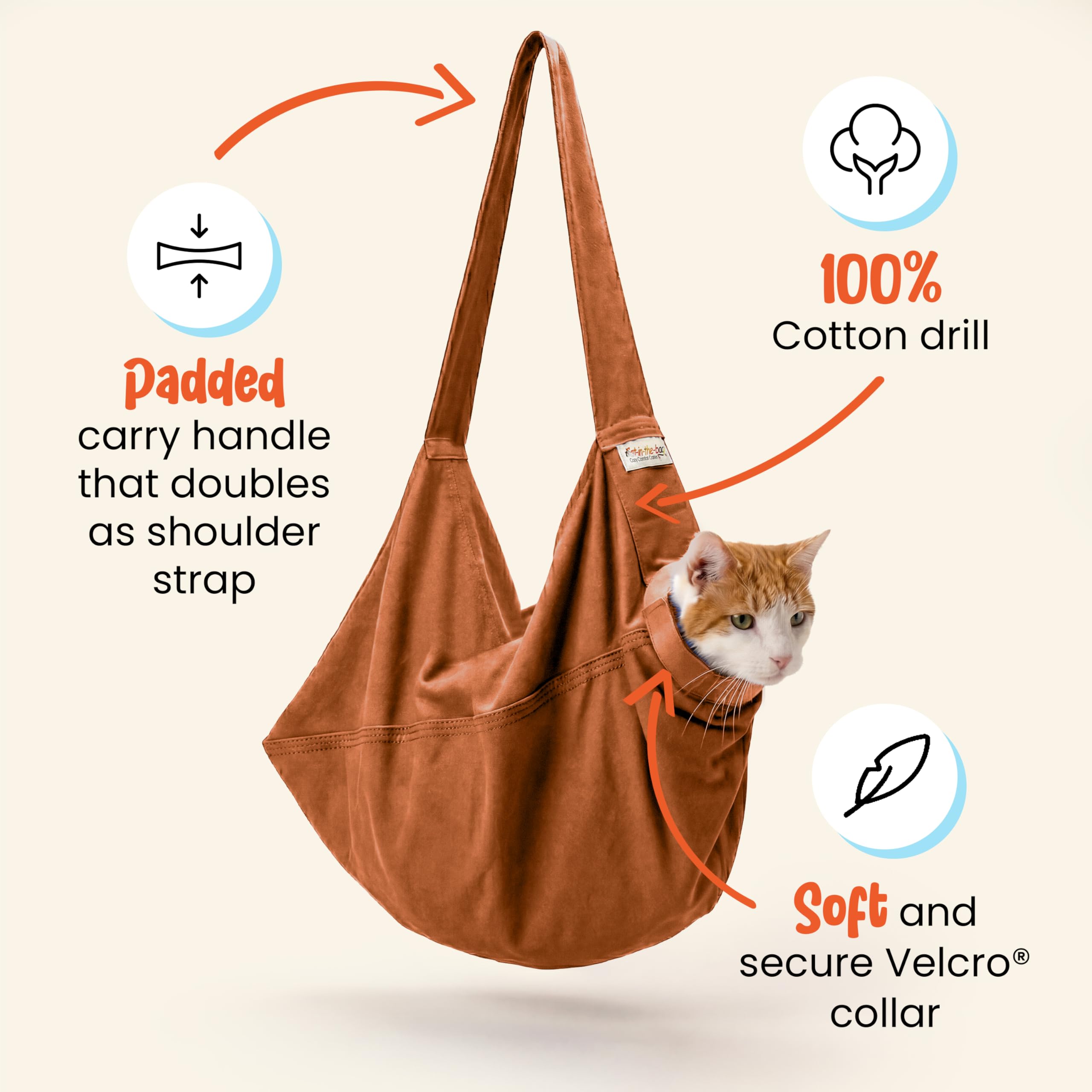 Cat-in-the-Bag Cozy Comfort Cat Carrier for Travel & Care