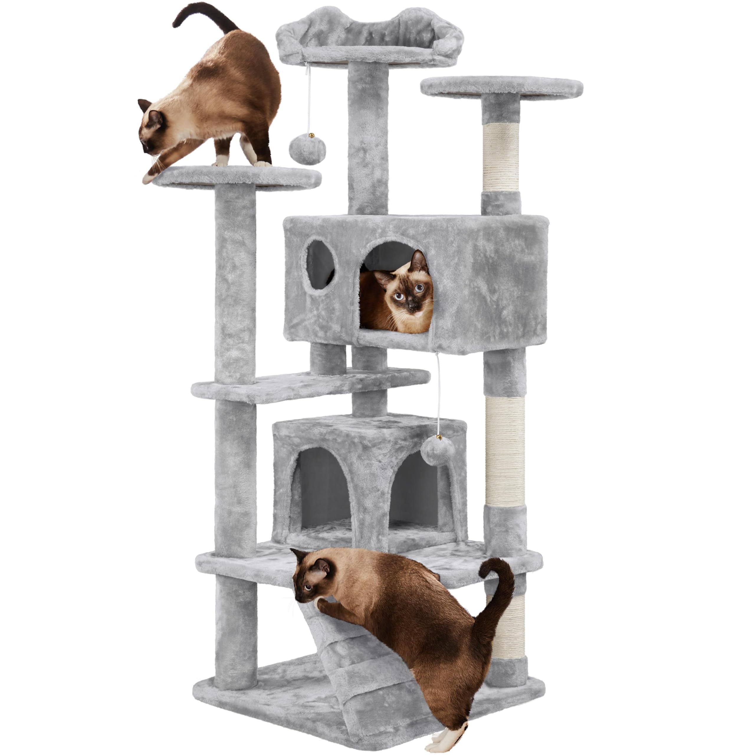 Yaheetech Cat Tree Tower with Condo & Scratching Post