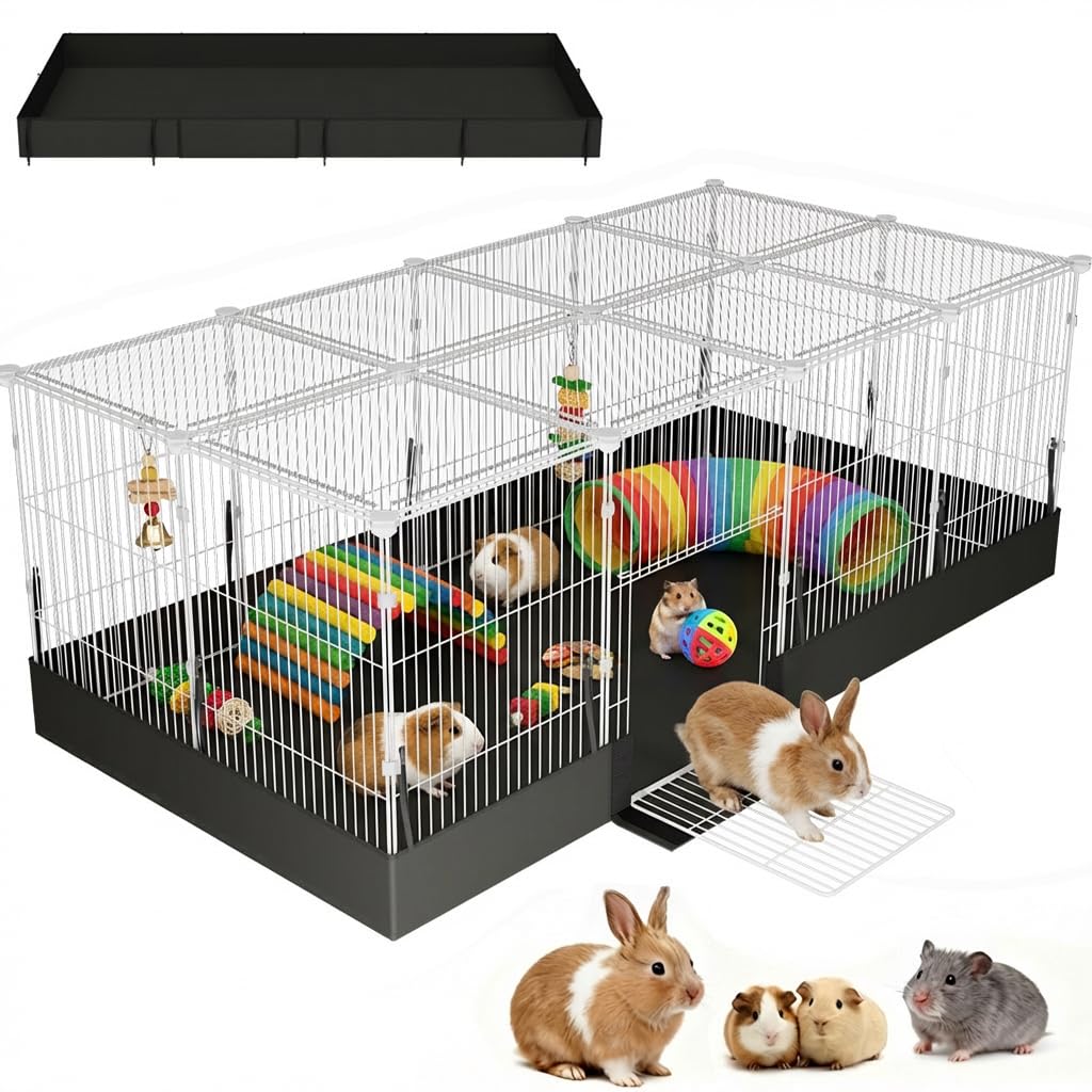 SNAAT Expandable Guinea Pig Playpen with Waterproof Liner