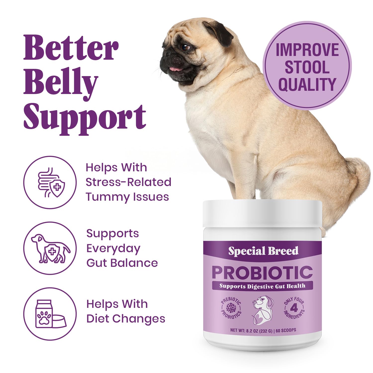 Special Breed Probiotic & Bone Broth Powder for Dogs