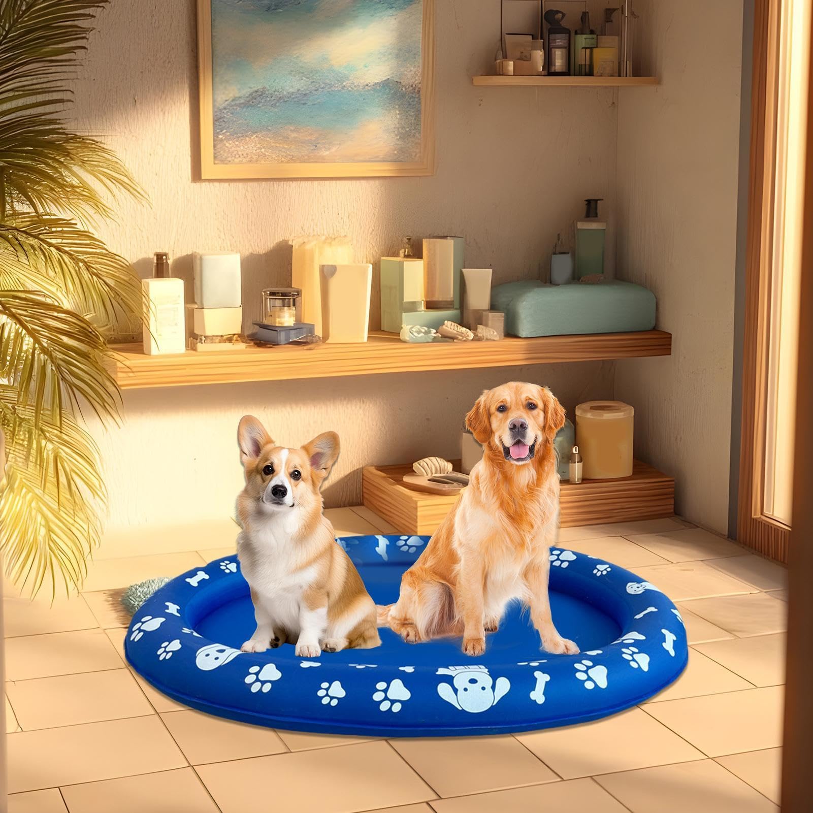 Inflatable Dog Pool & Bathing Tub for Outdoor Water Play