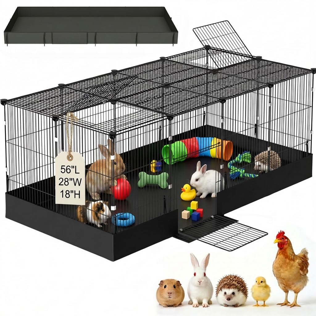 SNAAT Expandable Guinea Pig Playpen with Waterproof Liner