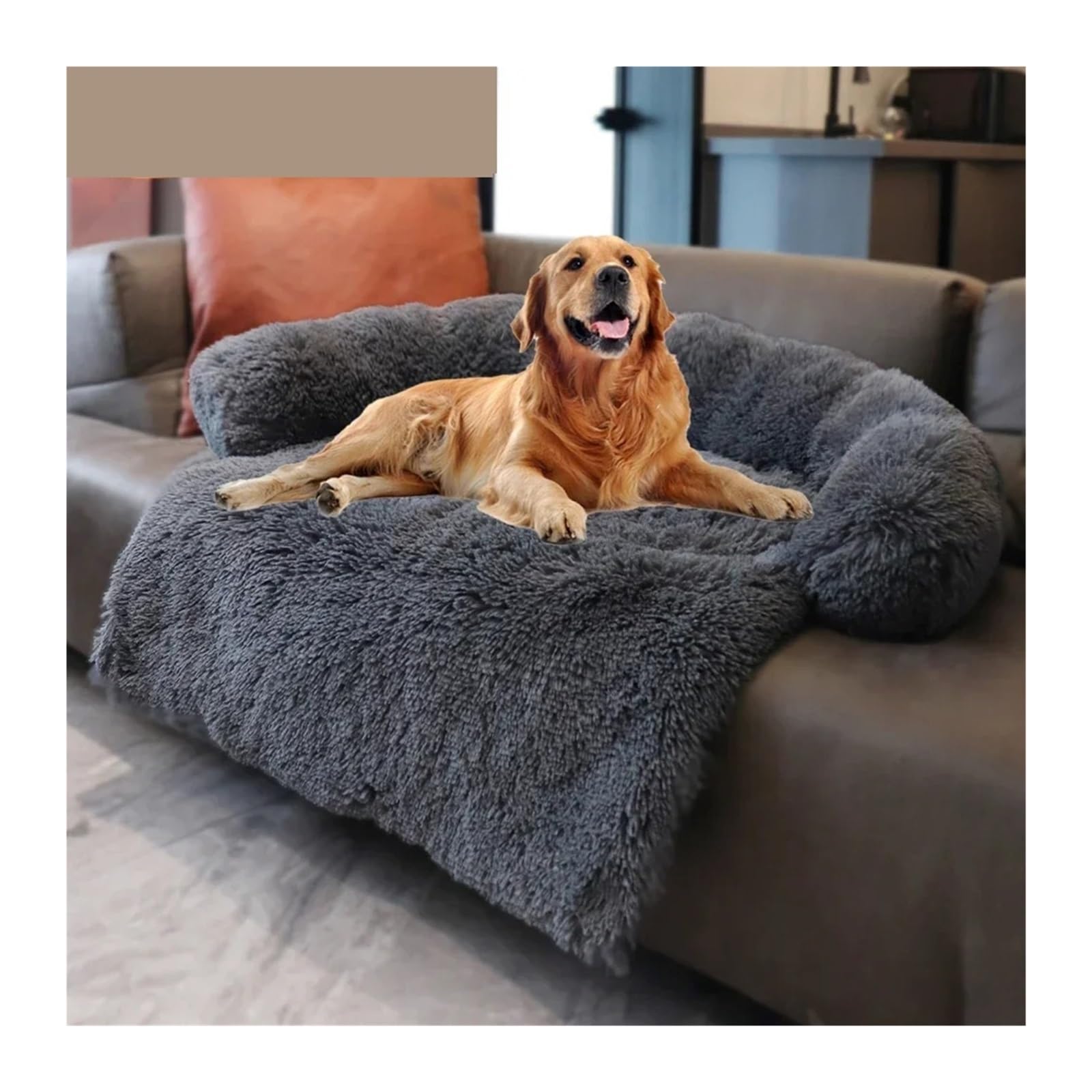 Washable Plush Sofa Bed for Large Dogs & Cats