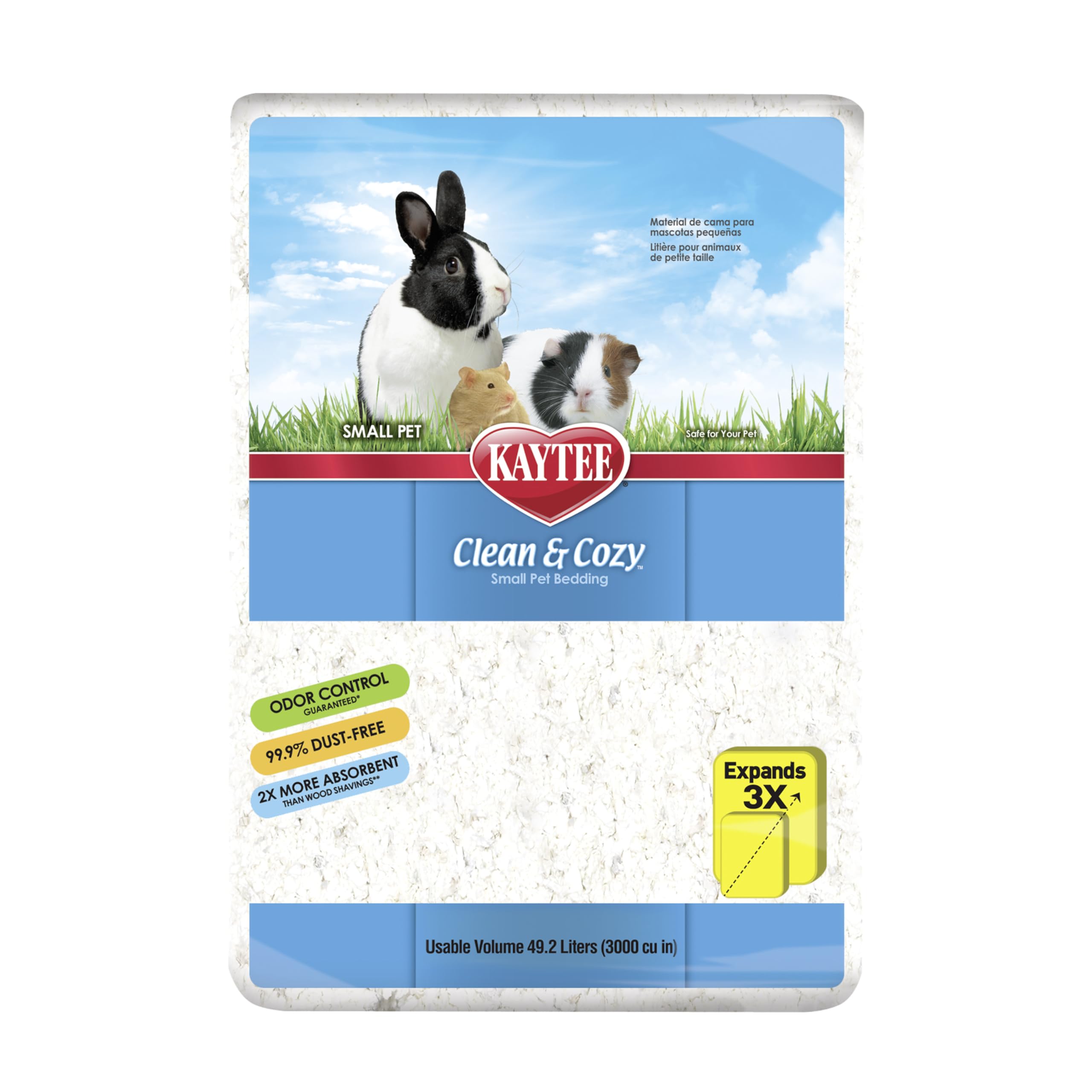 Kaytee Clean & Cozy White Paper Bedding for Small Pets