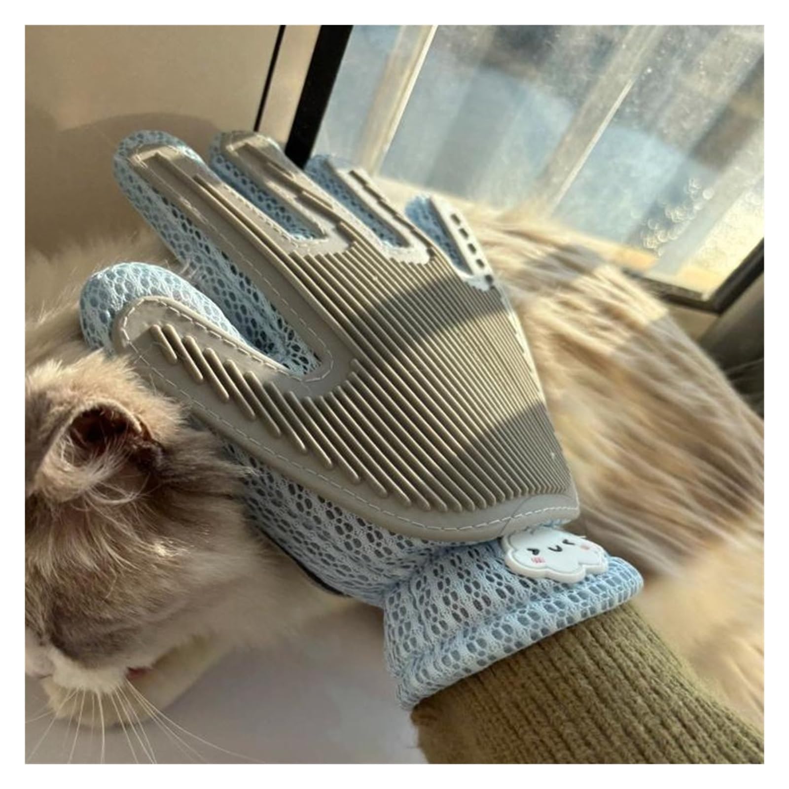 Two-Sided Silicone Pet Grooming & Hair Removal Gloves