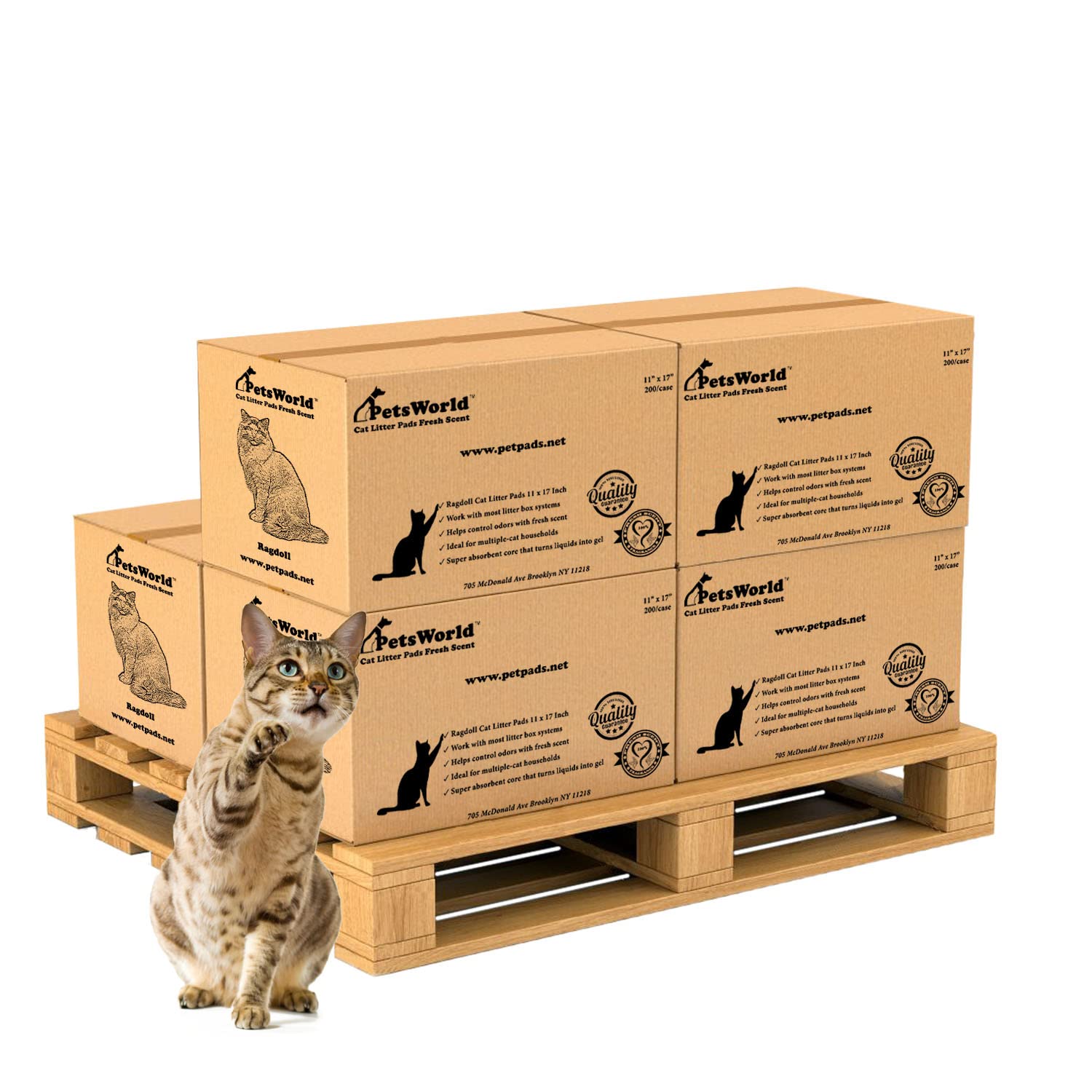 PETSWORLD Cat Pad Refills for Breeze Litter Systems