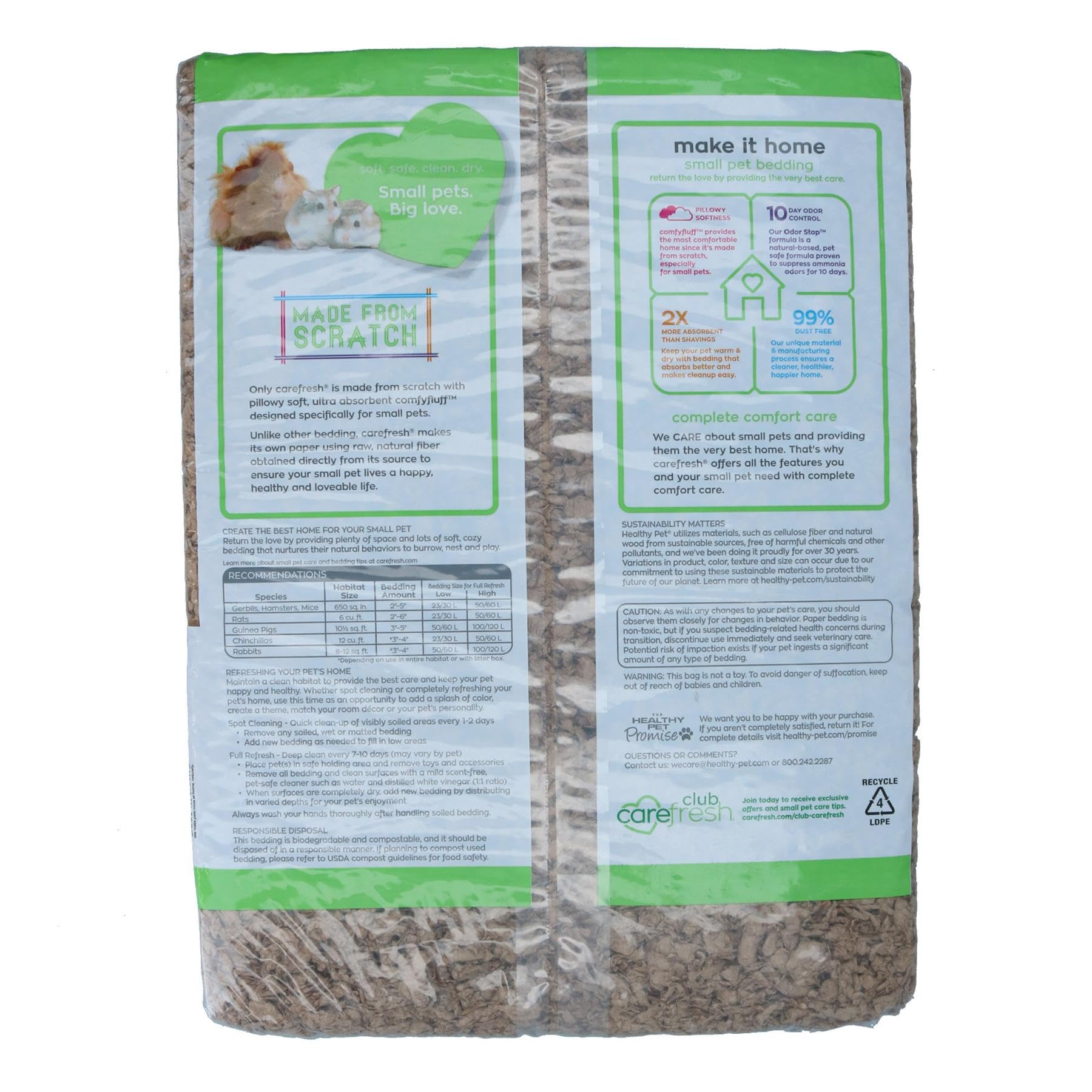 AB Tools Natural Dust-Free Small Animal Cage Bedding, 60L