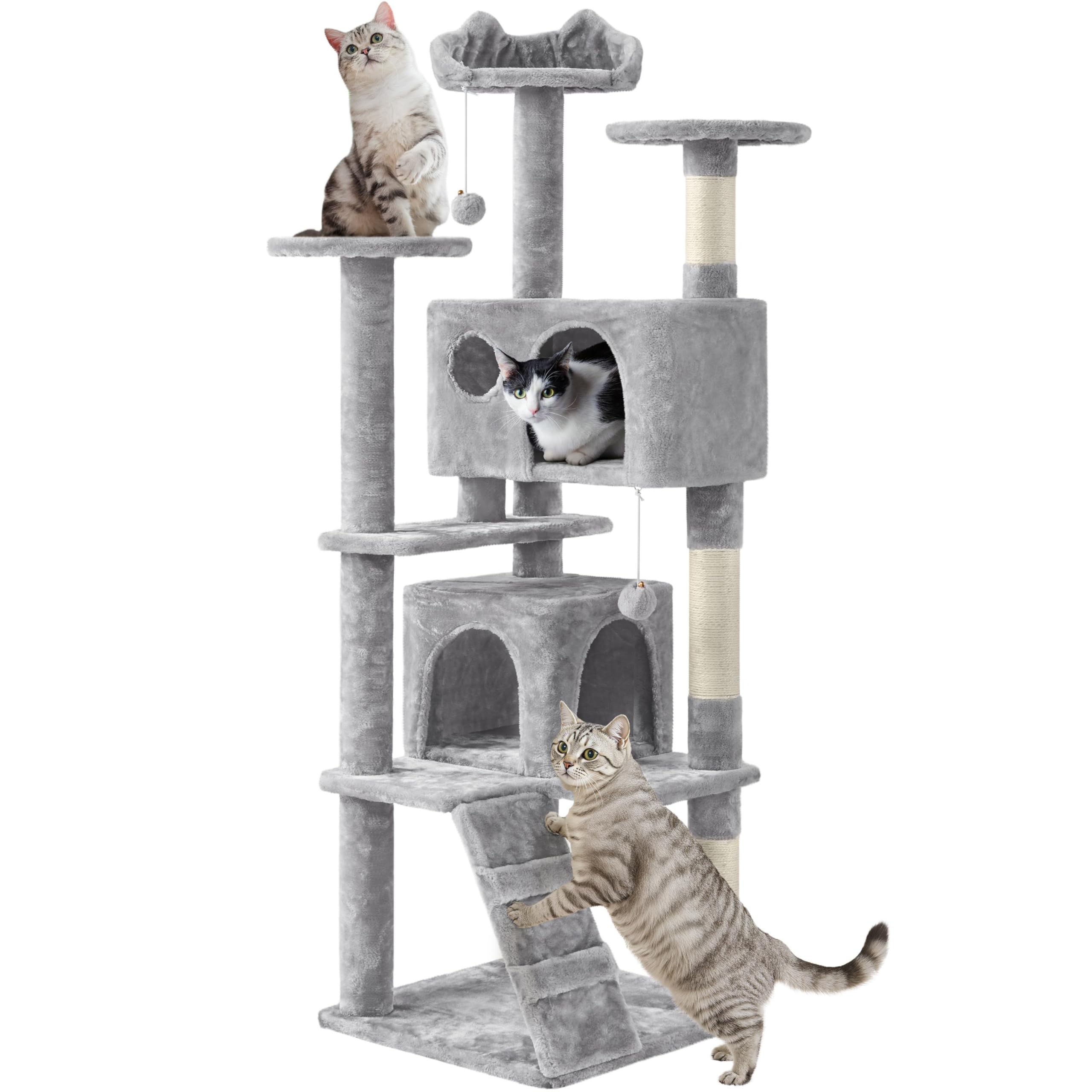 Yaheetech Cat Tree Tower with Condo & Scratching Post