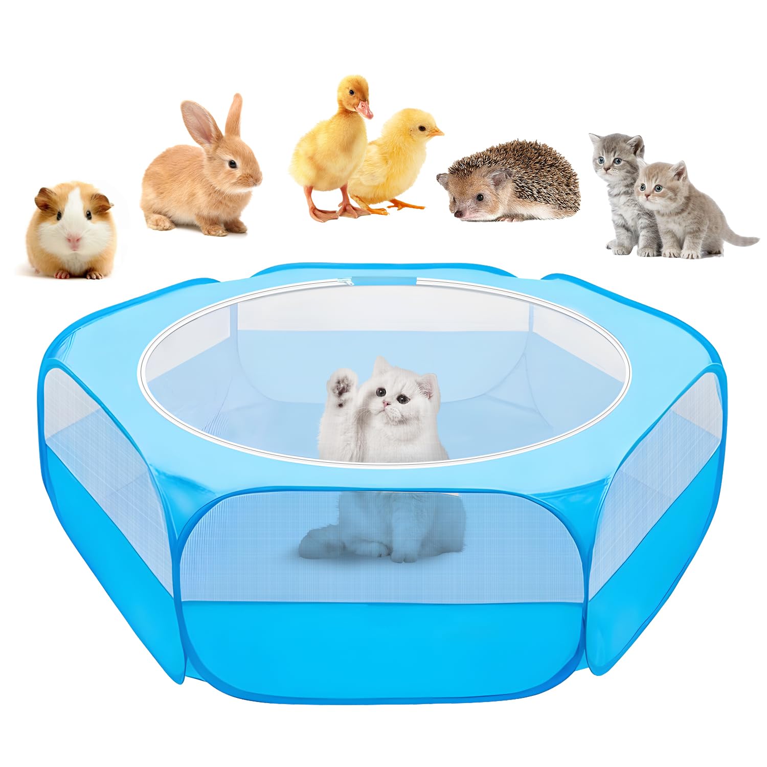 UWE Portable Waterproof Small Animal Playpen with Cover