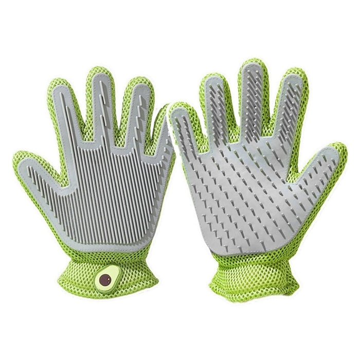 Two-Sided Silicone Pet Grooming & Hair Removal Gloves