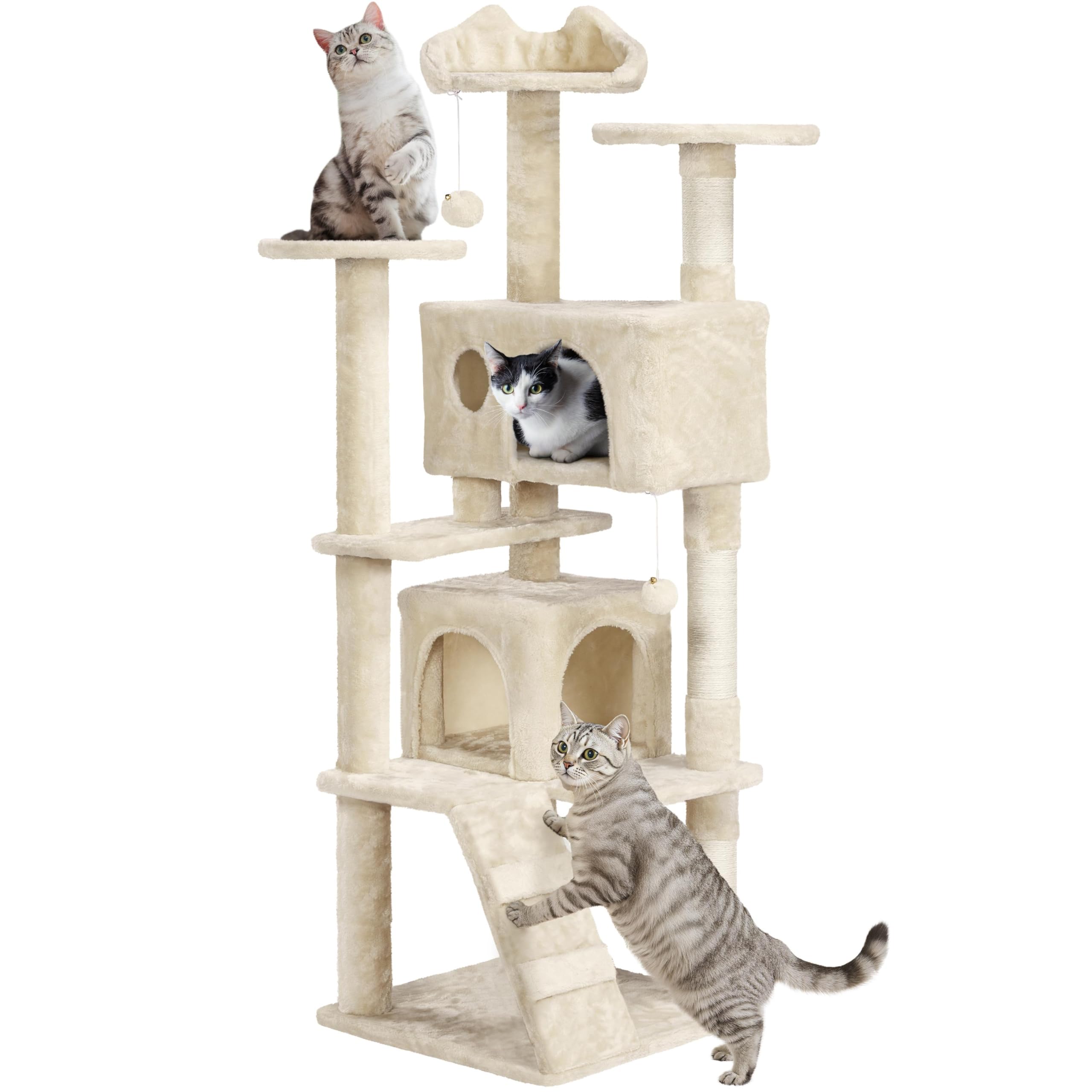 Yaheetech Cat Tree Tower with Condo & Scratching Post